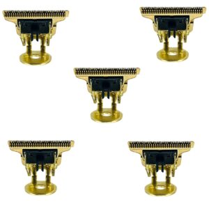 BTuregsau 5X T-Shaped Hair Clipper Blade with Stand T9 Blade Trimmer Replacement Replacement Clipper Gold