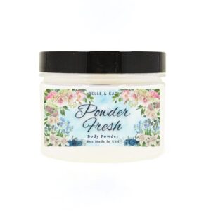 Body Powder for Women & Men Scented Powder Fresh (classic baby powder fresh scent), Perfume Dusting Powder, Bath Powder with Fragrance & Essential Oils, Talc Free, 8oz Container, Made in USA