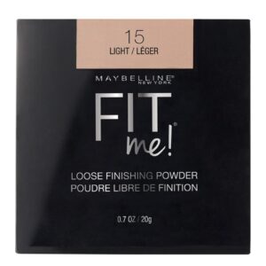 Maybelline Fit Me Loose Setting Powder, Face Powder and Finishing Makeup, Light, 1 Count