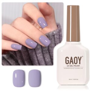 GAOY Purple Gel Nail Polish, 16ml Soak Off Gel Polish, UV Light Cure for Nail Art DIY Manicure at Home, 2022 Muted Purple