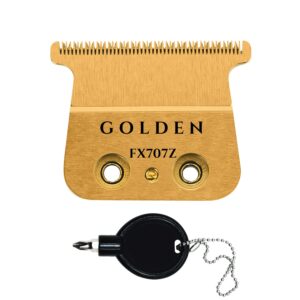 Replacement DLC Blade Compatible with BaBylissPRO FX787 Series and FX726,for Outlining Hair Trimmers FX787 and LoPROFX Trimmers FX726,Golden FX707Z