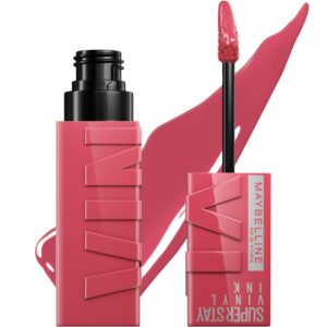 MAYBELLINE Super Stay Vinyl Ink Longwear No-Budge Liquid Lipcolor Make Up, Highly Pigmented Color and Instant Shine, Sultry, 1 Count
