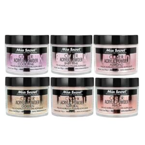 Mia Secret Acrylic Powder COVER (Baby Pink/Cool Pink/Natural/Peach/Almond/Golden) – 2 oz; 6pc