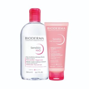 Bioderma Sensibio H2O 500ml + Sensibio Foaming gel 100ml – Soothing Cleansing Bundle