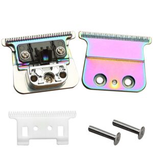 Colourful FX707 Replacement Trimmer Metal + Ceramic Blades Compatible with BaByL FX787 & FX726 Trimmer FX707Z Replacement Blades for BaByL PRO Barberology Trimmer Blade