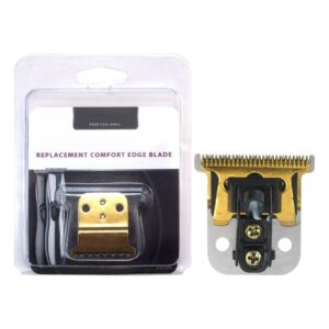JRSHOME Professional Replacement Blades #32105 for Pro Li Trimmer D7#32655 D8#32400, Carbon Steel Fixed Blade with Ceramic Moving Blade, for Andis SlimLine Pro Li Hair Trimmer (Gold)