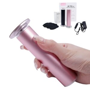 AprElm 4.8IN Longer Electric Foot Callus Remover with 80pcs Sandpaper Discs, Professional Aluminum Callus Remover for Feet, Stepless Speed Control Pedicure Tools for Dead Skin (Pink)
