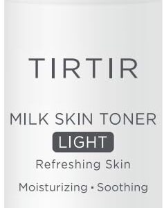 TIRTIR Milk Skin Rice Toner Light | Instant Hydration with 4% Niacinamide, Pantenol, Lightweight, Pore-Tightening, Vegan, Acne-Prone, Oily Skin, Fungal Acne Safe, Korean Skin Care, 0.67 Fl Oz