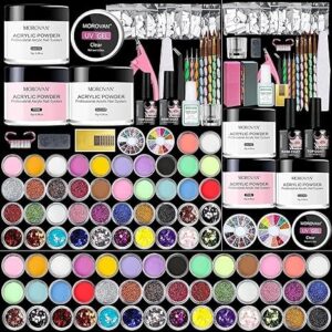 Morovan Professional Acrylic Powder Set – Acrylic powder set with builder nail gel