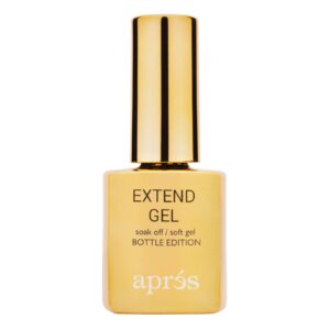 Apres Nail Extend Gel Soak Off | Soft Gel, Gel-X Tips Adhesive 15ml / 0.5oz | Premium Quality | Gold Bottle Edition | Easy application/ applicator Easy removal