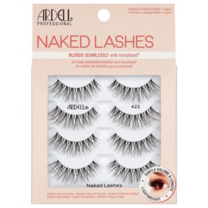 Ardell Strip Lashes Naked Lashes #422 – Invisiband, Comfortable False Eyelashes, 2 Pack