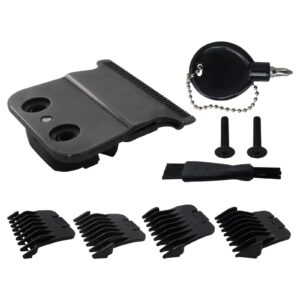 Feuaue New 707B Replacement Blade Compatible for FX787G FX787BN FX787RG FX787S, DLC Replacement Blades with 4 Guards Set Compatible for BaByliss Trimmer Blades – Black
