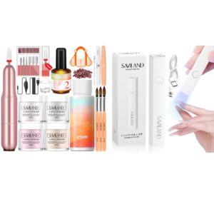 Saviland Acrylic Nail Kit with U V Light