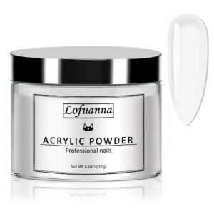 Lofuanna 17g Professional Clear Acrylic Powder Salon Quality>Acrylic Nail Powder for Nails Extension Nail Art System>No Need Nail Lamp Nail Powder for Home or Salon