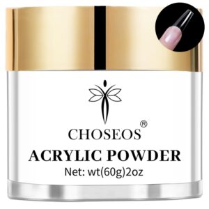 CHOSEOS Acrylic Powder Set 60g/2oz Jar> Fast Drying> Odorless> Non-Toxic And Easy To Mix> Perfect For DIY Manicures> Salon Use And Nail Enthusiasts