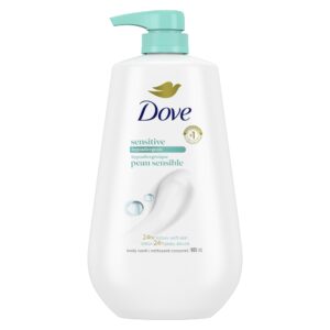 Dove, Body Wash for Softer and Smoother Effectively Washes Away Bacteria While Nourishing Your, Sensitive Skin, 34 Fl Oz (Pack of 3)