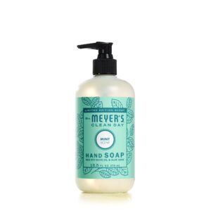 MRS. MEYER’S CLEAN DAY Hand Soap, Made with Essential Oils, Biodegradable Formula, Limited Edition Mint, 12.5 fl. oz