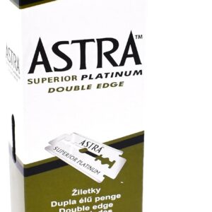 Astra Platinum Double Edge Safety Razor Blades,100 Blades (20 x 5)