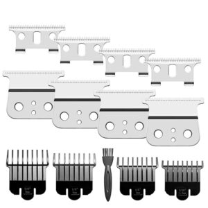 T Outliners Blades Compatible with Andis T Outliners Trimmer, Gtx Trimmer, T Outliners Replacement Blade (sliver steel T blade + sliver steel blade),4 PACK