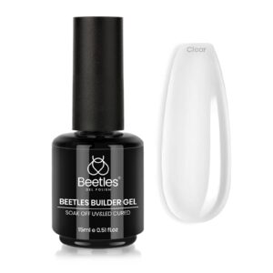 Beetles Clear Builder Gel for Nails 7 in 1 Nail Builder Strengthener Gel Clear Color Builder Extension Nail Gel for Holiday Nail Art Design for Girls