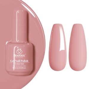 beetles 15ml Nude Pink Milky Gel Nail Polish Dusty Mauve Neutral Solid Color Soak Off LED UV Lamp DIY Decoration Manicure Spring Nail Art Design Salon at Home Gift for Women