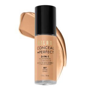Milani Conceal + Perfect Liquid Foundation in Sand, 1 Fl. Oz.