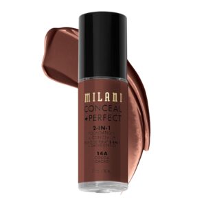 Milani Conceal + Perfect 2-in-1 Foundation + Concealer – Cocoa (1 Fl. Oz.) Cruelty-Free Liquid Foundation – Cover Under-Eye Circles, Blemishes & Skin Discoloration for a Flawless Complexion