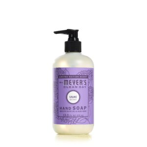 MRS. MEYER’S CLEAN DAY Hand Soap, Made with Essential Oils, Biodegradable Formula, Lilac, 12.5 fl. oz