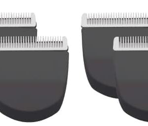 Professional Peanut Snap On Replacement Blades Compatible with Wahl Peanut Hair Clipper #2068-300, 4 Packs (Black)