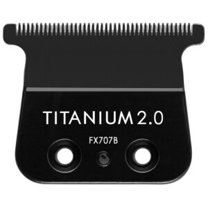 FX707B Replacement Blades for All BaBylissPRO FX787 & FX726 Trimmers, TITANIUM 2.0 Ultra Precise Replacement Blades Compatible with BaByliss Trimmer Blades, Black