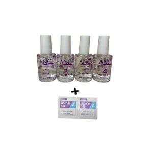 Generic ANC Nail Dip Powder Liquid System #1-#4 .5oz 14.7 mL 4 Bottles> clear