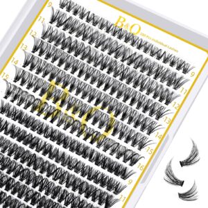 B&Qaugen Lash Clusters 30D+40D-D-9-16MIX 280 Clusters False Eyelash 9-16MIX Lash Clusters Extensions DIY Eyelash Extensions DIY (30D+40D,D-9-16MIX)