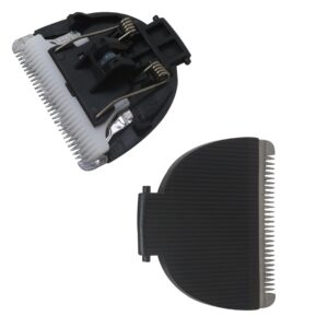 GruDawu 2 Pack Replacement Trimmer Blades for Meridian Trimmer/Replacement Ceramic Blades for Meridian Body Trimmer (Onyx & Sage)-Black