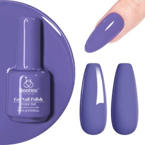Beetles Gel Nail Polish – 15ml Blue Purple, Periwinkle Color, Uv Led Lamp, Soak Off, Salon Gel Nail Polish Design, Diy Home Gift for Women Girls