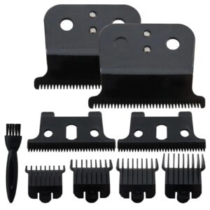 2 Pack Black Replacement Blades Compatible for Andis T Outline-rs GTX GTO Trimmer Fit for Hair Clippers Model #04710/04521