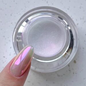 Pretty Diva 0.3g Mermaid Unicorn Chrome Nail Powder> Aurora Iridescent Chrome Powders for Nails> Mermaid Powder for Nails Chrome Mica Powder Manicure Pigment (yellow moonlight> 0.3g)