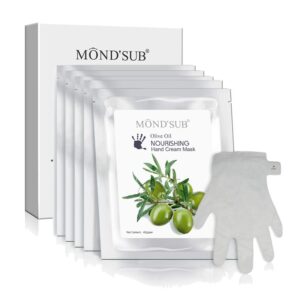 MOND’SUB] 5 Pairs Mineral Olive Oil Moisturizing Hand Masks | Moisturizer Hands Mask for Women & Men | Premium Hydrating Gloves for Dry Hands & Damaged Skins With Rich Vitamin E and A…