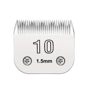 Size 10 Clipper Blade Dog Grooming Fits for Most Andis dog clippers, Wahl KM Series and Oster A5, 1.5mm (1/16 inch) Length