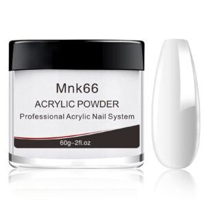 Mnk66 Acrylic Powder – Clear Pink> Nude> Milky White – Professional Nail Powder for Extension> French Nail Art> 3D Flowers> Carving – Beginner (YSHUJF005-Clear-60g)