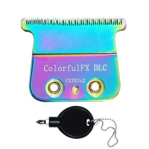 Replacement DLC Blade Compatible with BaBylissPRO FX787 Series and FX726,for Outlining Hair Trimmers FX787 and LoPROFX Trimmers FX726,ColorfulFX FX707c2