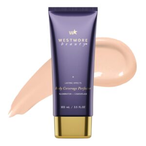 Westmore Beauty Body Coverage Perfector – Waterproof Leg & Body Makeup – Tattoo Cover Up Makeup – 7 Oz (Warm Radiance)
