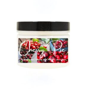 Body Powder for Men & Women Scented Cherry Pie, Perfume Dusting Powder, Bath Powder with Fragrance & Essential Oils, Talc Free 8oz Container, Made in USA