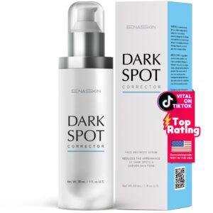 EnaSkin Dark Spot Remover Face & Body Serum: Age Spot Sun Spot Freckles Melasma Brown Spot – Advanced Formula with Niacinamide for Women and Men (1.0 Fl Oz)