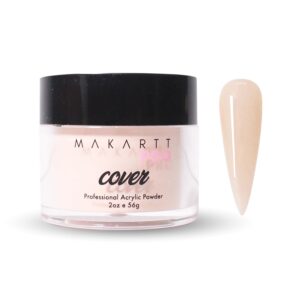 MakarttPro Warm Caramel Acrylic Powder – 56g/2oz Nude Cover Powder for Acrylic Nail Extensions