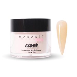 MakarttPro Elegant Tan Acrylic Powder – 56g/2oz Nude Cover Powder for Acrylic Nail Extensions