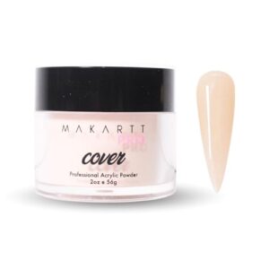 MakarttPro Elegant Beige Acrylic Powder – 56g/2oz Nude Cover Powder for Acrylic Nail Extensions