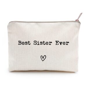 Best Sister Ever, Sister Gift, Missing You, Send Love, Makeup Case, Toiletry Bag, Gift for Friend, Makeup Bag for Best Friends, Best Friends Gifts