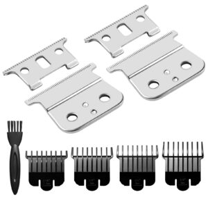 Professional Adjustable T-Outliner Replacement Beard/Hair Trimmer Ceramic Blades #04521-Standard Replacement Blade -Compatible with Andis T Outimer Trimmer,Silver