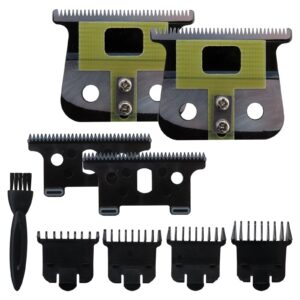Replacement 2PCss #04521 Blade T Liner Clipper Fit for Andis GTX GTO GO (Black)