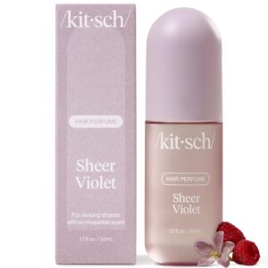 Kitsch Sheer Violet Hair Perfume For Women – Clean, Deodorizing, and Patented Odor-Eliminating Technology, Body Mist – Freshen Hair, Body & Pillows – Fruity Raspberry, Violet & Soft Musk Scent – 50ml